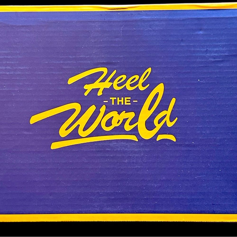 Size 7 block heel - “heel the world”